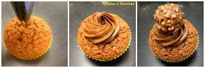 Cupcakes -  Brownie Con Bombon Ferrero Rocher
