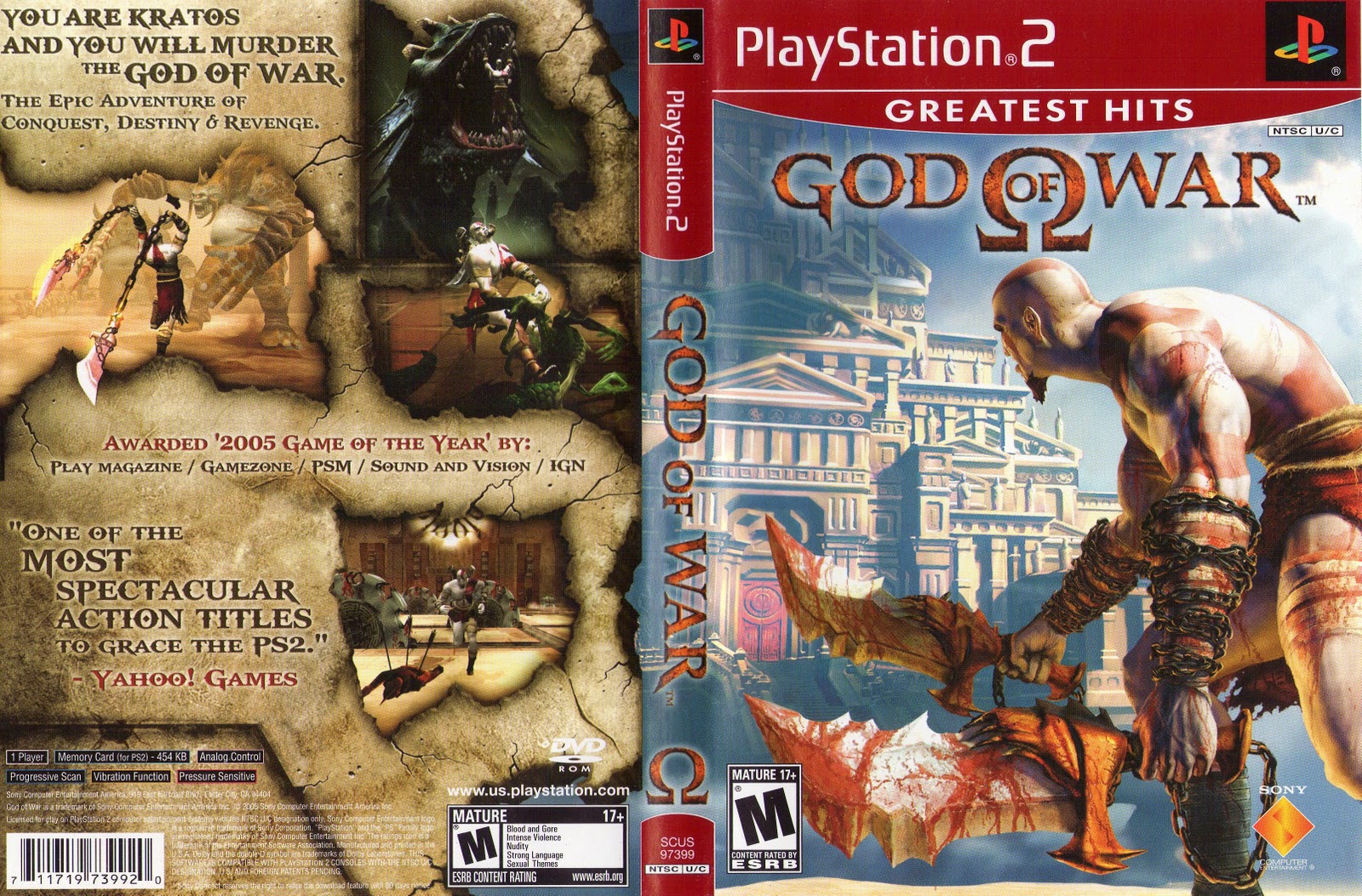 Ultra Capas God Of War Greatest Hits Playstation 2