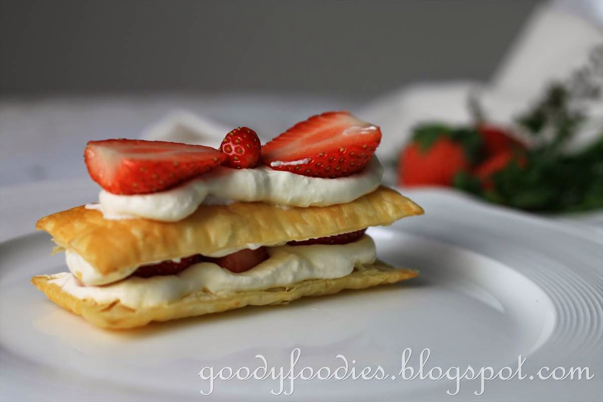 GoodyFoodies Recipe Strawberry MilleFeuille Dessert