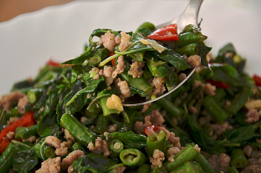 A Daily Obsession Vietnamese Long Beans With Thai Basil & Pork Mince