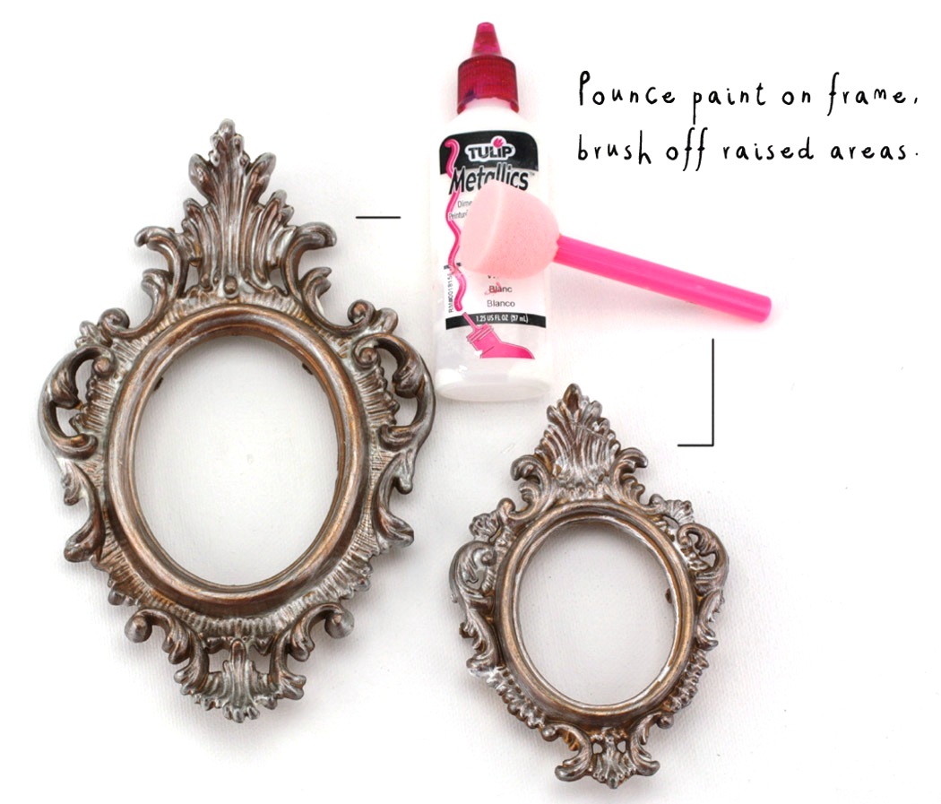 iLoveToCreate Blog DIY Silvered and Glittered Frames
