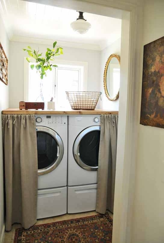 Curtains To Hide Washer And Dryer 