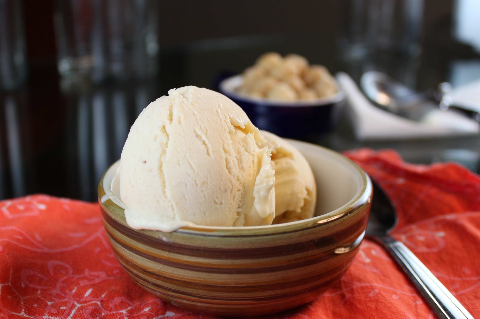 Fat and Happy Blog Toasted Macadamia Nut and White Chocolate Ice Cream