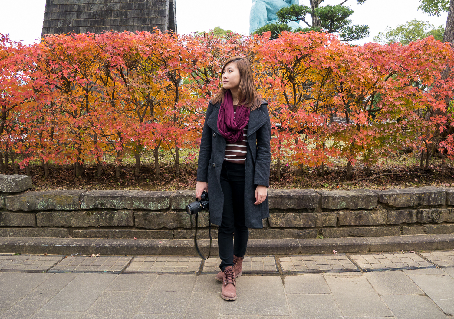 autmn leaves and ootd ootd autumn leaves in nagasaki peace park