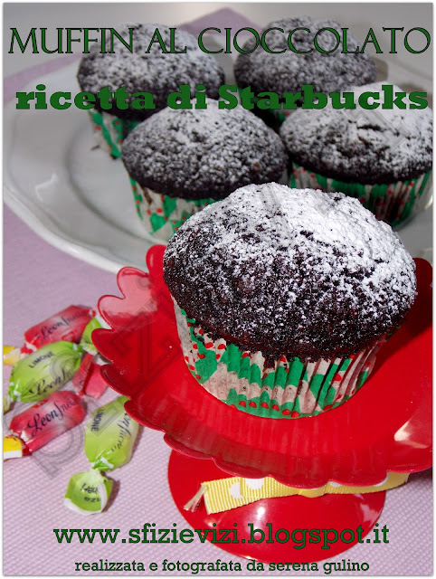 Muffin al cioccolato di Starbucks - ricetta senza latte e senza burro - 