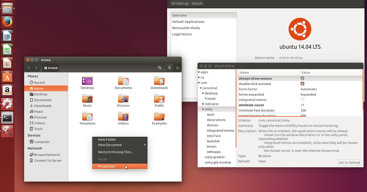 Ubuntu 14.04 LTS Gets `Always Show Menus` Unity Feature  Upd8