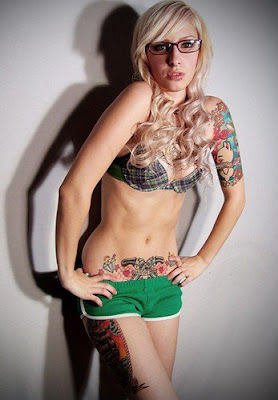 Beautiful tattoo girl