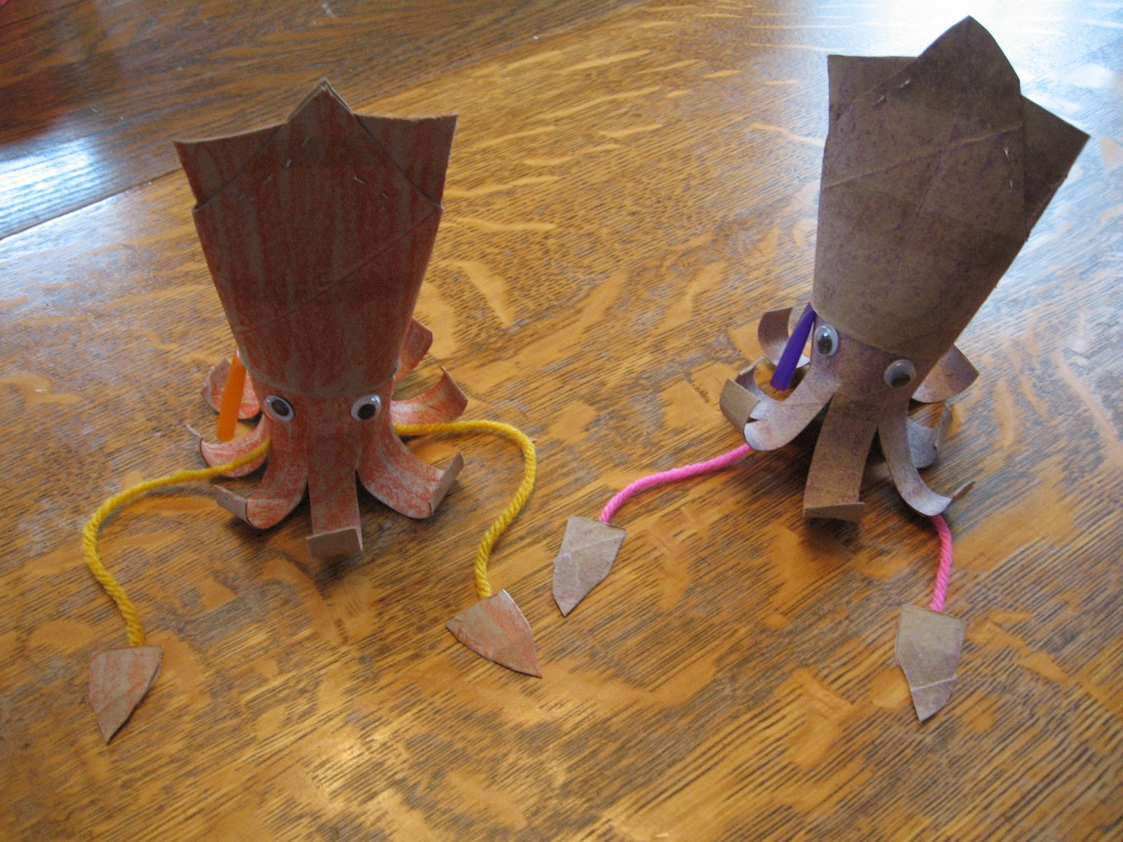 Almost Unschoolers Science Craft Toilet Paper Tube Squid