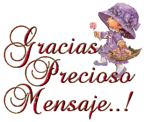 Resultado de imagen para gifs gracias por tu lindo mensaje gratis