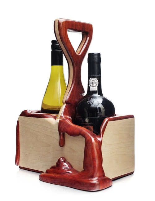 05-Wine-Caddy-Alan-Gwizdowski-Surreal-Salvador-Dali-Wood-Furnishings-www-designstack-co