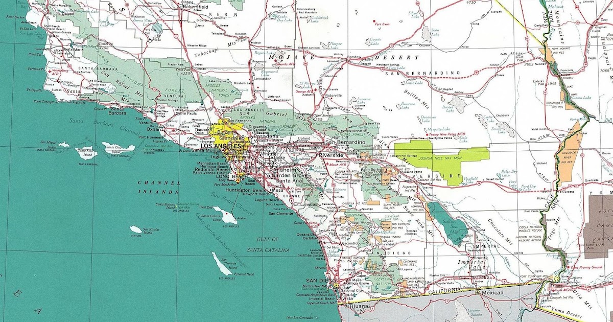 Online Maps: Southern California road map
