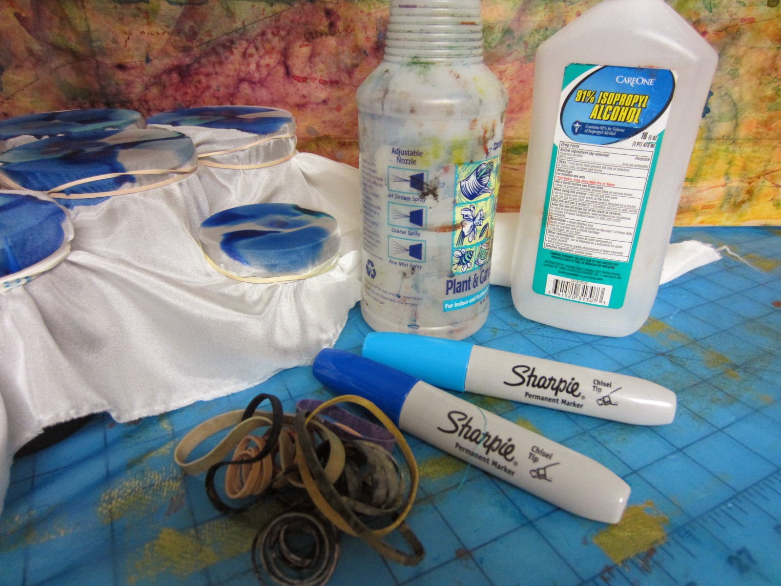 Carol R. Eaton Designs Silk + Sharpies + Alcohol = Yum!