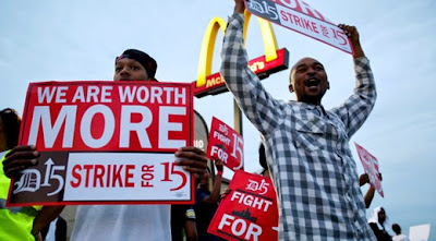 McDonalds Workers Demand Higher Pay - Source: Senator Bernie Sanders - http://www.sanders.senate.gov/newsroom/recent-business/starvation-wages-for-fast-food-workers