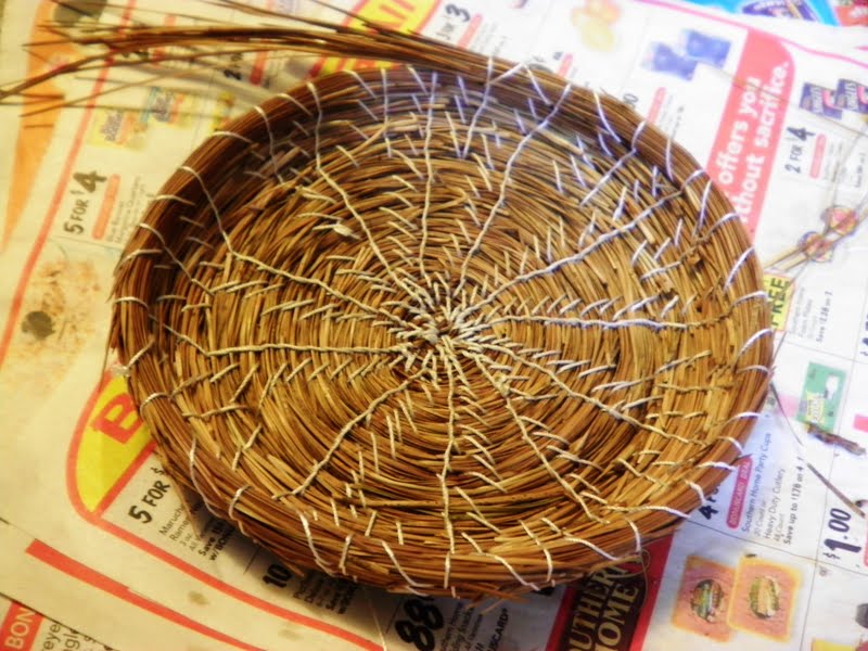 Simply Self Sufficiency Pine Needle Basket Part 4Finished!