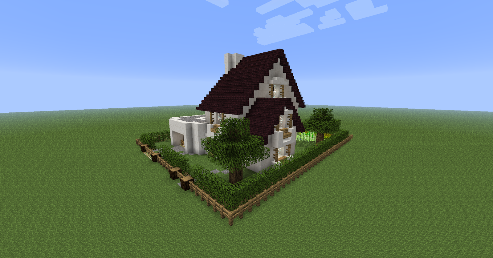 Fr minecraft: maison blanche de campagne
