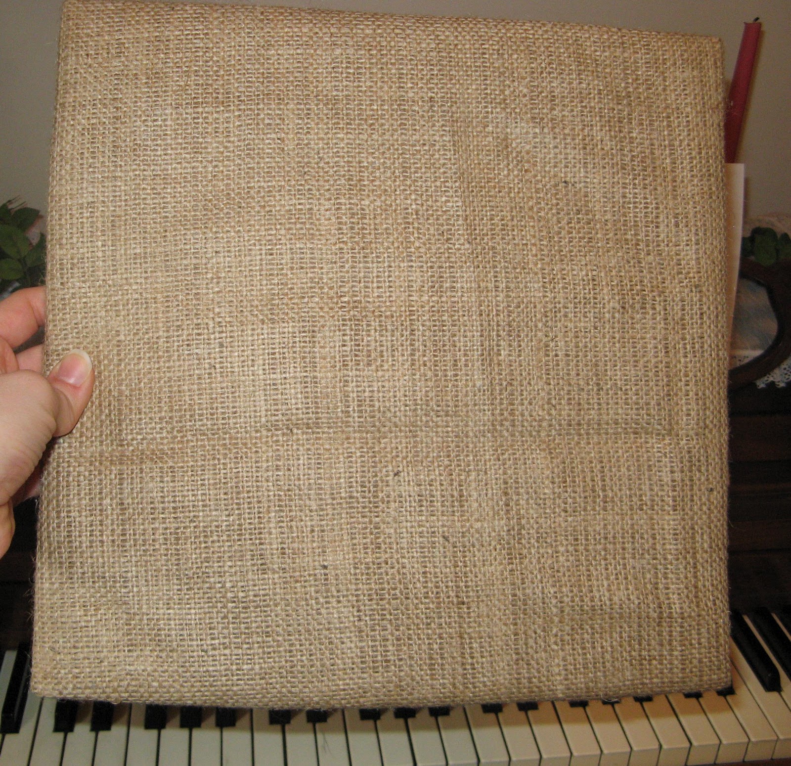 Chosen and Loved Forever How to make a burlap covered cork board