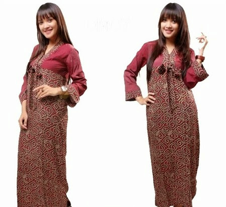 baju long dress motif batik terbaru 2017/2018 baju long dress motif batik terbaru 2017/2018