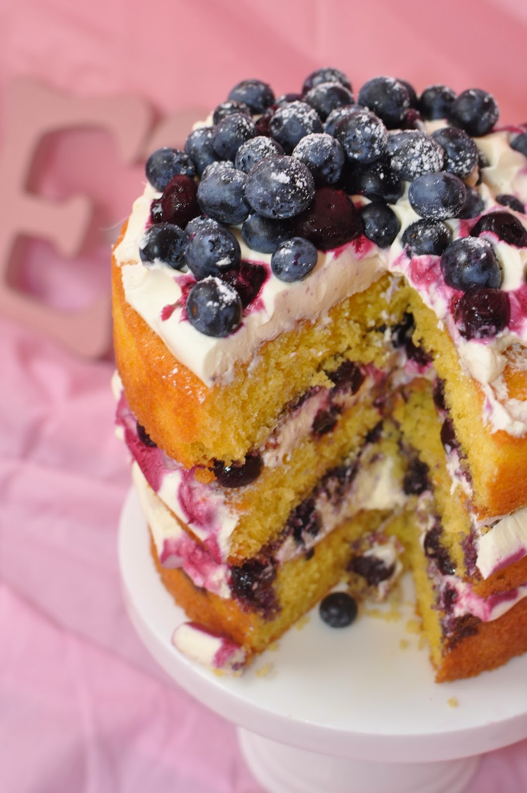 Victoria Sponge Cake with Blueberry Compote Recipe Depository