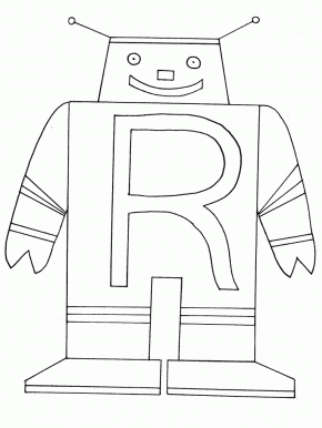 Printable Alphabet coloring Pages Robot Printable Alphabet coloring Pages Robot