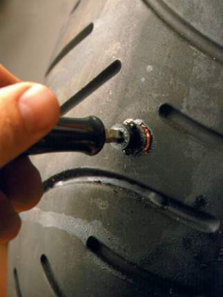 Texas Rider News: Fixing a flat motorcycle tire with a plug