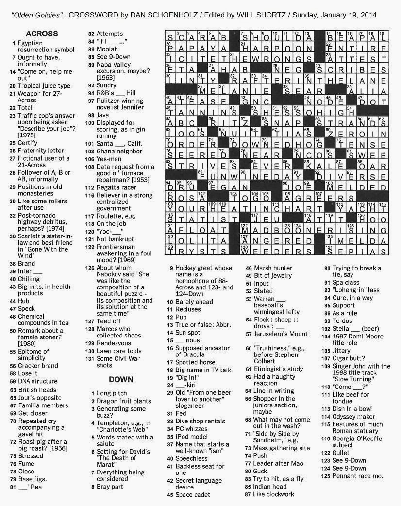Satisfactory Merl Reagle Printable Crossword Puzzles Brad Website