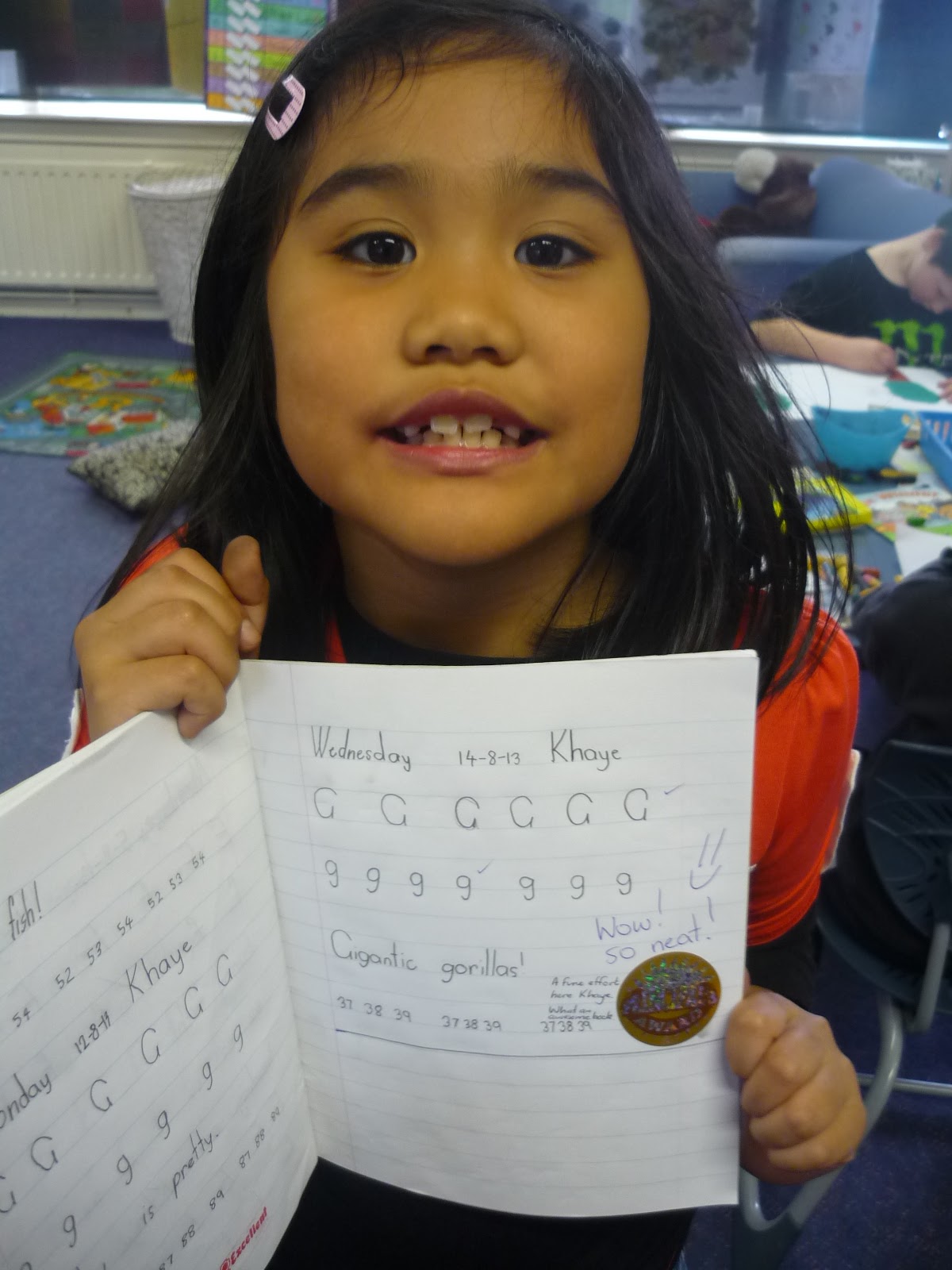 Welcome to Team Pukeko: Very neat handwriting