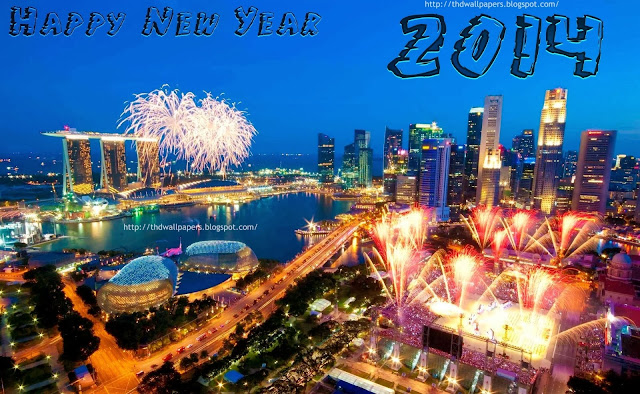 Latest Happy New Year 2014 Eve Celebrations Pictures Beautiful 2014 Fireworks HD Wallpapers