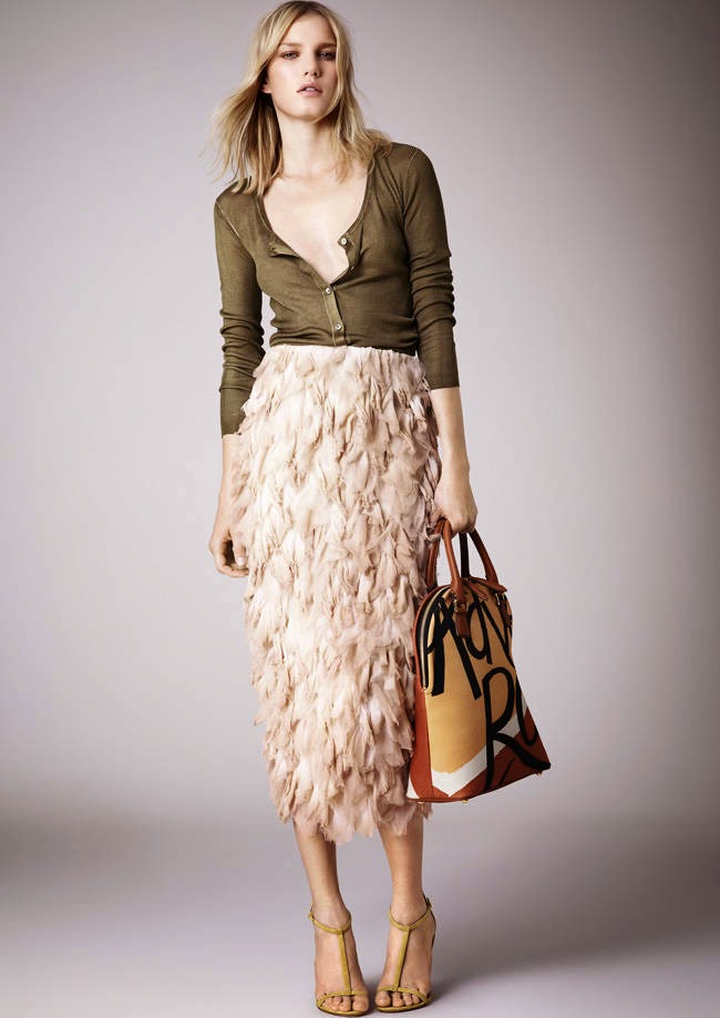 Burberry Prorsum tendencias moda plumas primavera verano 2015 tendencias moda plumas primavera verano 2015