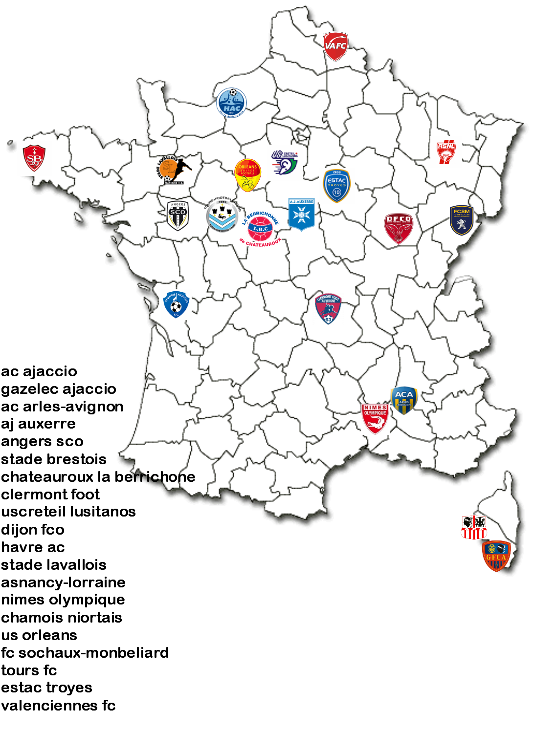 TOMADO CARTE DE FRANCE LIGUE 2 SAISON 20142015