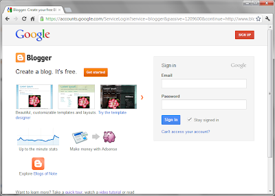 Cara Membuat Blog di Blogspot atau Blogger ~ Bagaimana Cara