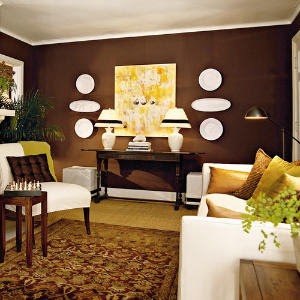 Chocolate Brown Living Room