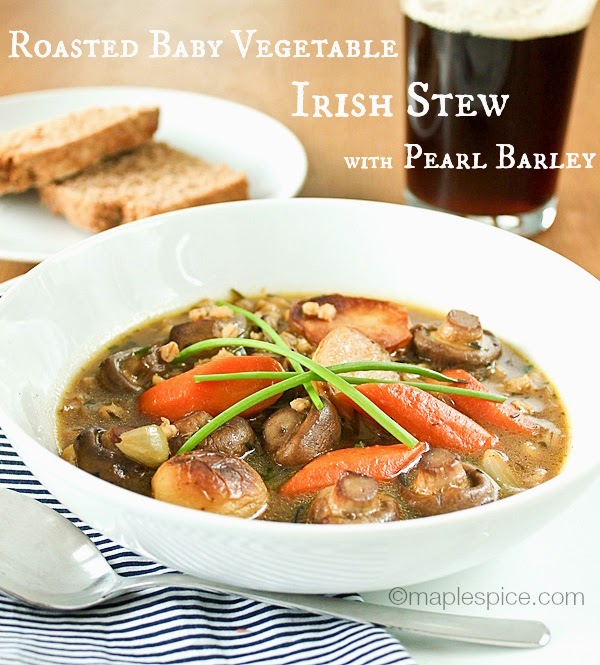 Roasted Baby Vegetable Irish Stew - vegan recipe