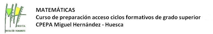 Matemáticas acceso FP grado superior