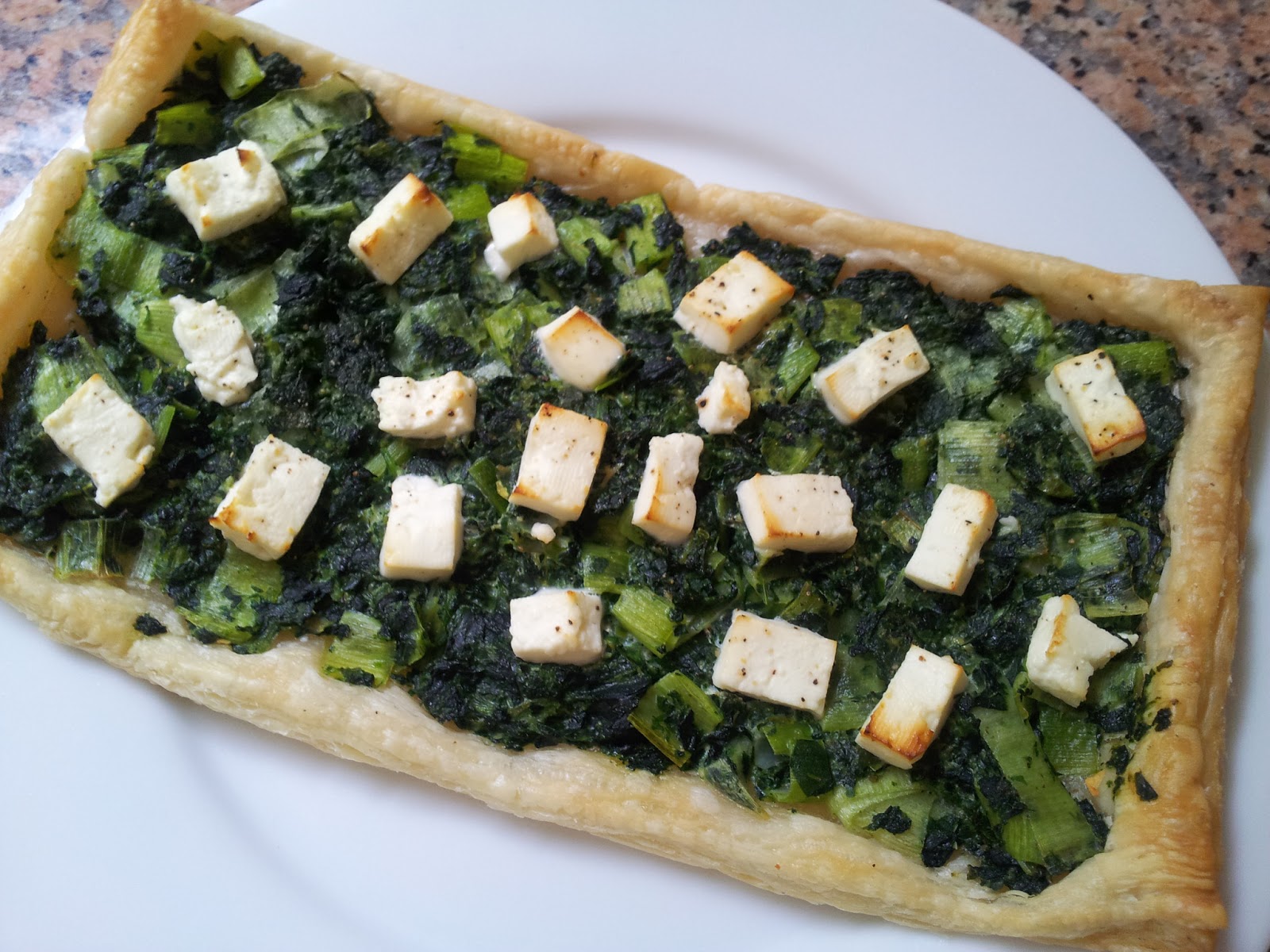A Food Lover in London Spinach, Leek and Feta Puff Pastry Tart Recipe