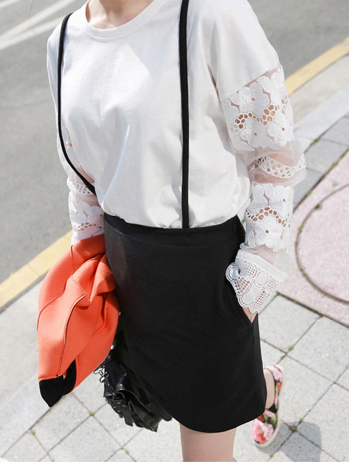 [Miamasvin] Slim Fit Suspender Skirt KSTYLICK Latest Korean Fashion