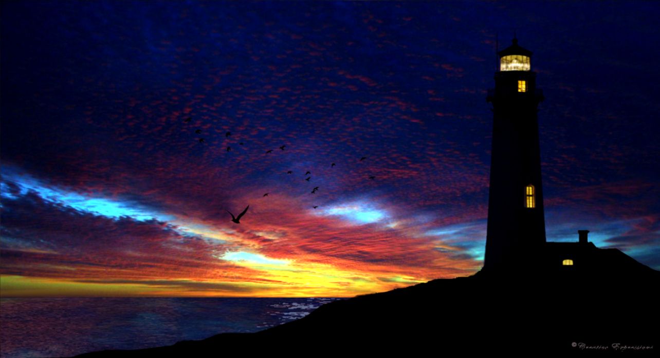 Lighthouse Paintings At Night wallpaper Lighthouse Paintings At Night wallpaper