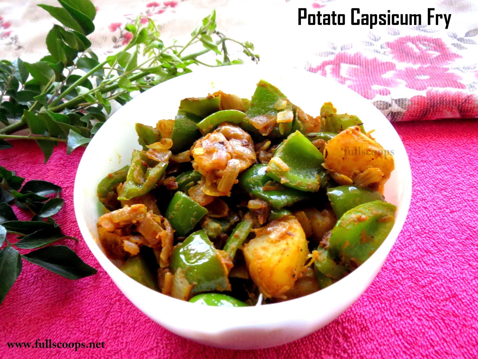 Potato and Capsicum Fry Recipe Full Scoops A food blog with easy