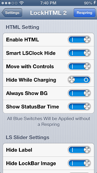 After install LockHTML 2 deb you can be configured in the Settings application under the LockHTML2 preferences pane.