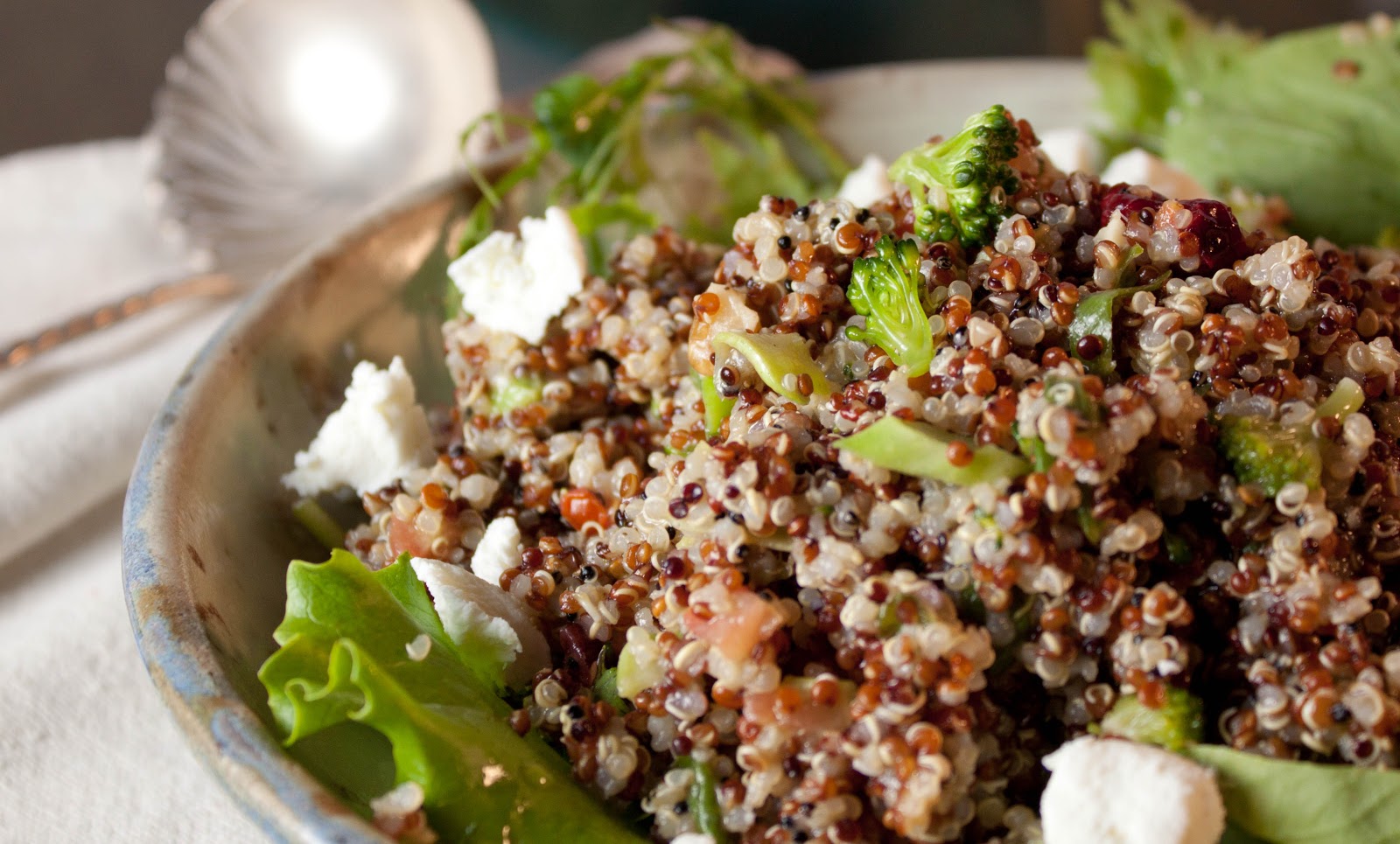 Fat and Happy Blog Quinoa Salad with Orange Mustard Dressing