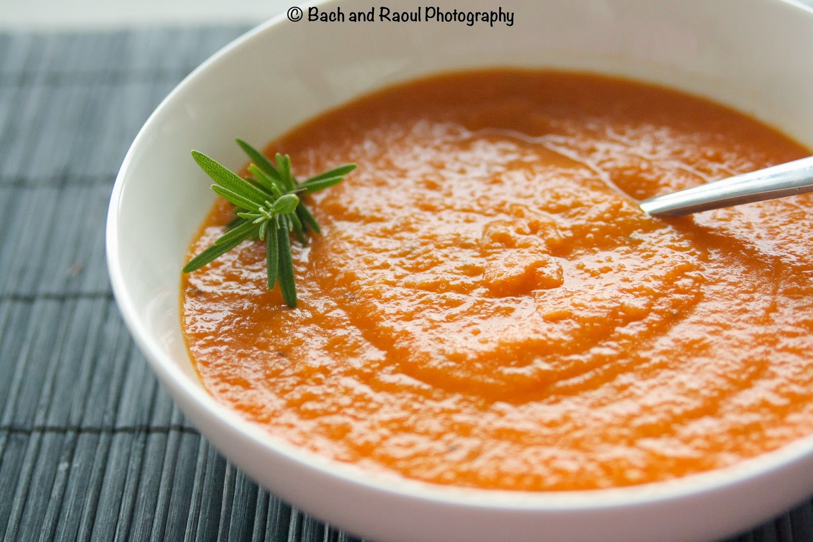 Roasted Bell Pepper and Tomato Soup with Black Pepper and Rosemary Taste Chronicles