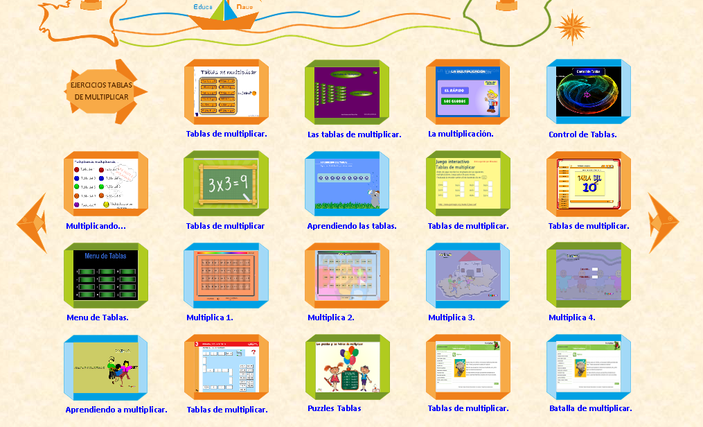 TABLAS DE MULTIPLICAR