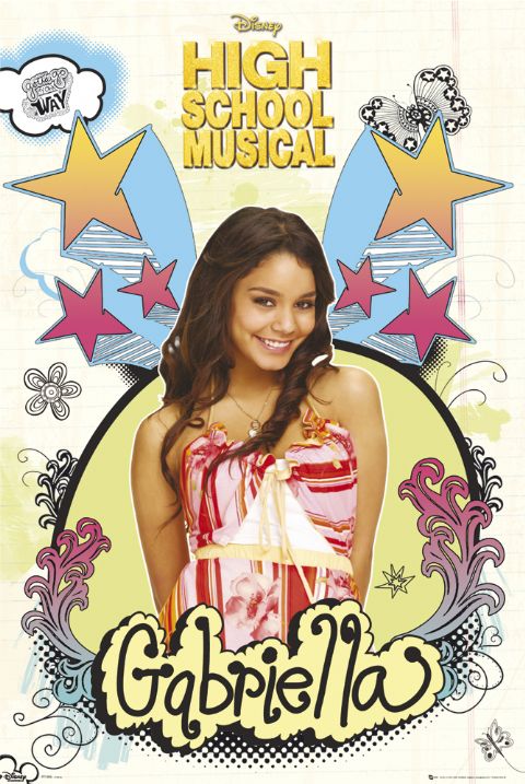Vanessa Hudgens Gabriella Montez Disney High School Musical Movie Clipart 2