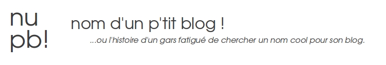 Nom d'un p'tit blog !