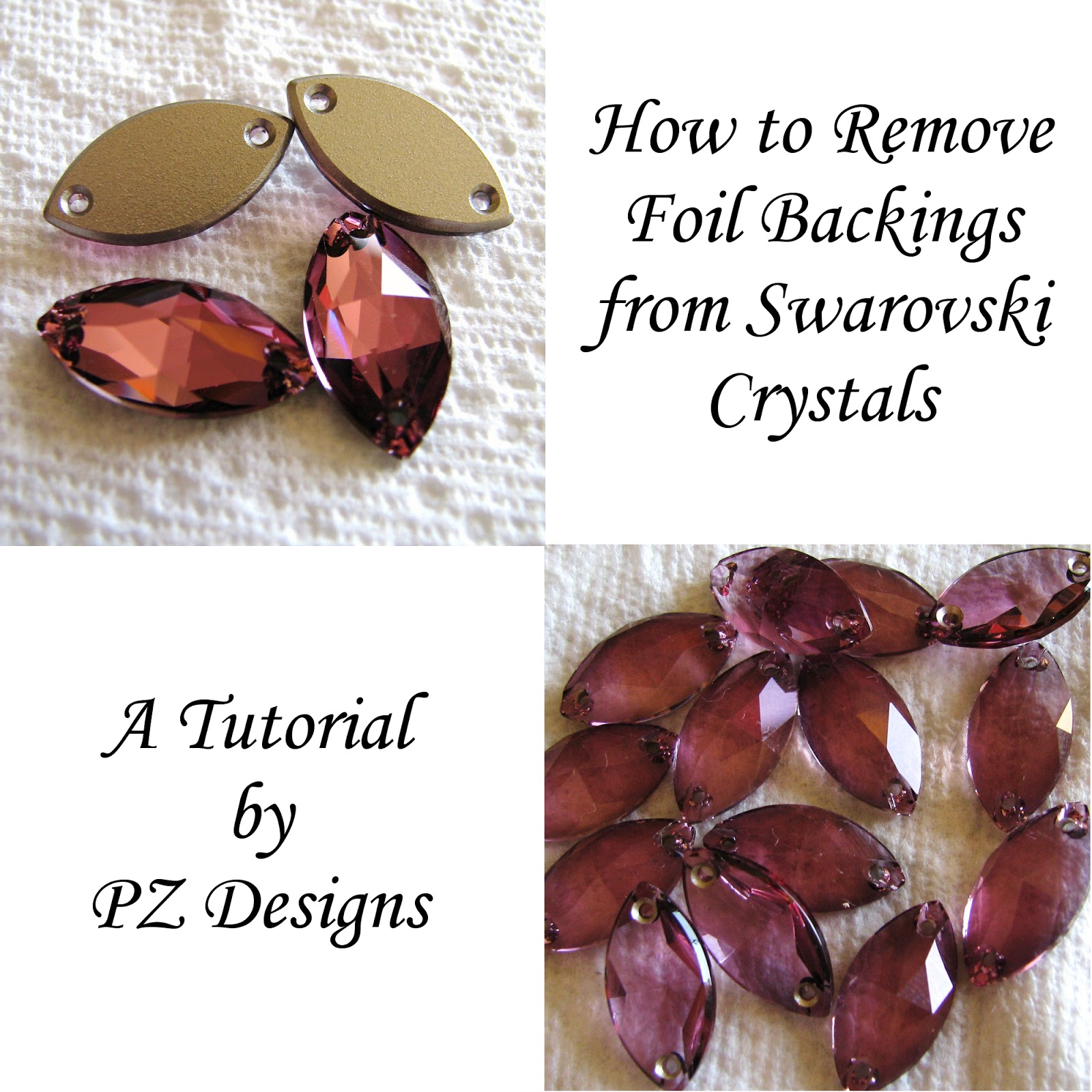 Silver Serpent Studio's Blog Tutorial How to Remove Foil Backs from