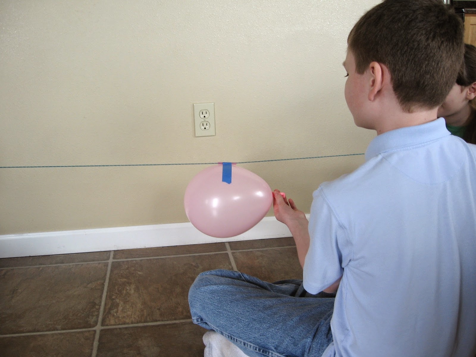 Almost Unschoolers TwoStage Balloon Rocket Take Two