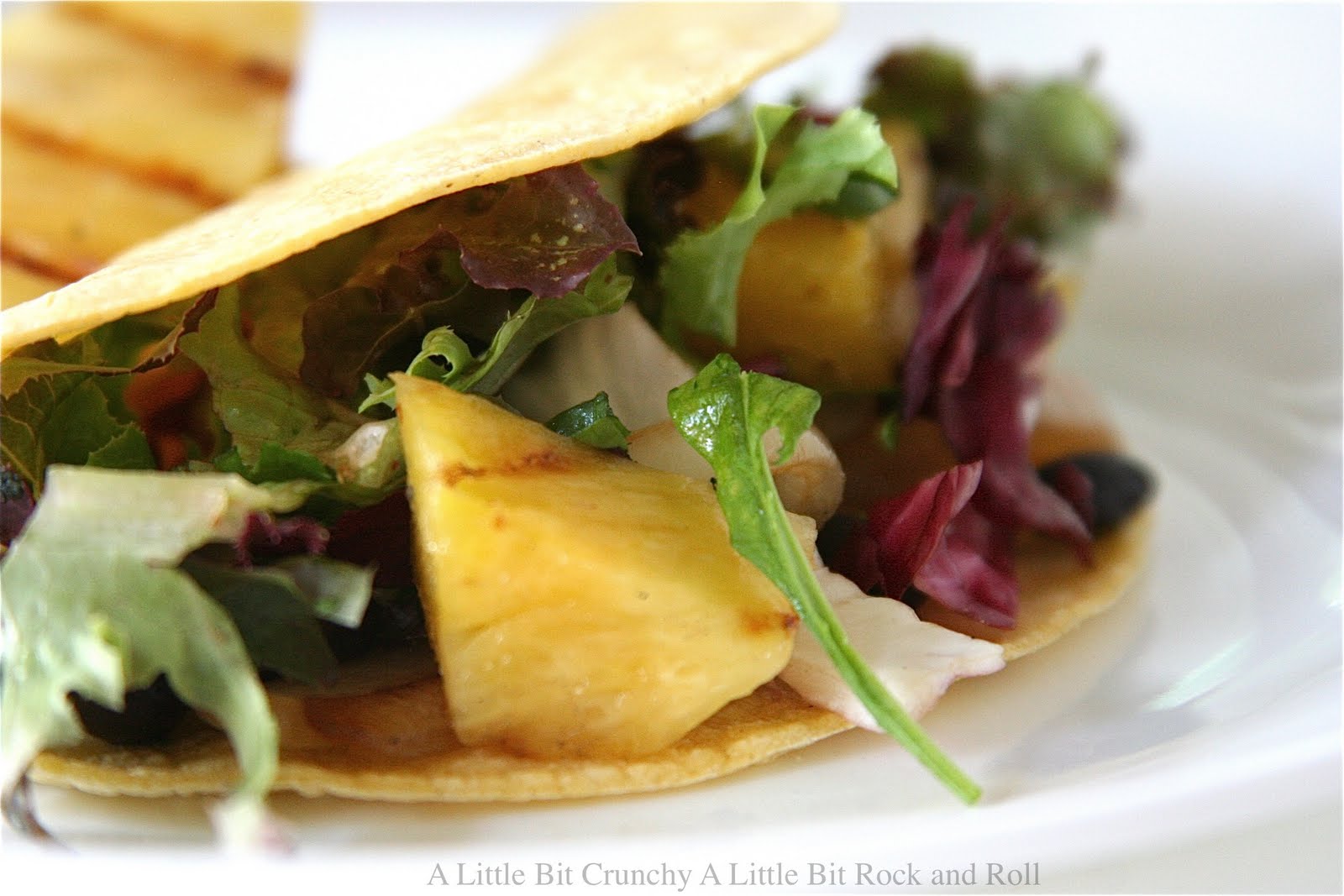 A Little Bit Crunchy A Little Bit Rock and Roll Grilled Pineapple Tacos with Black Beans