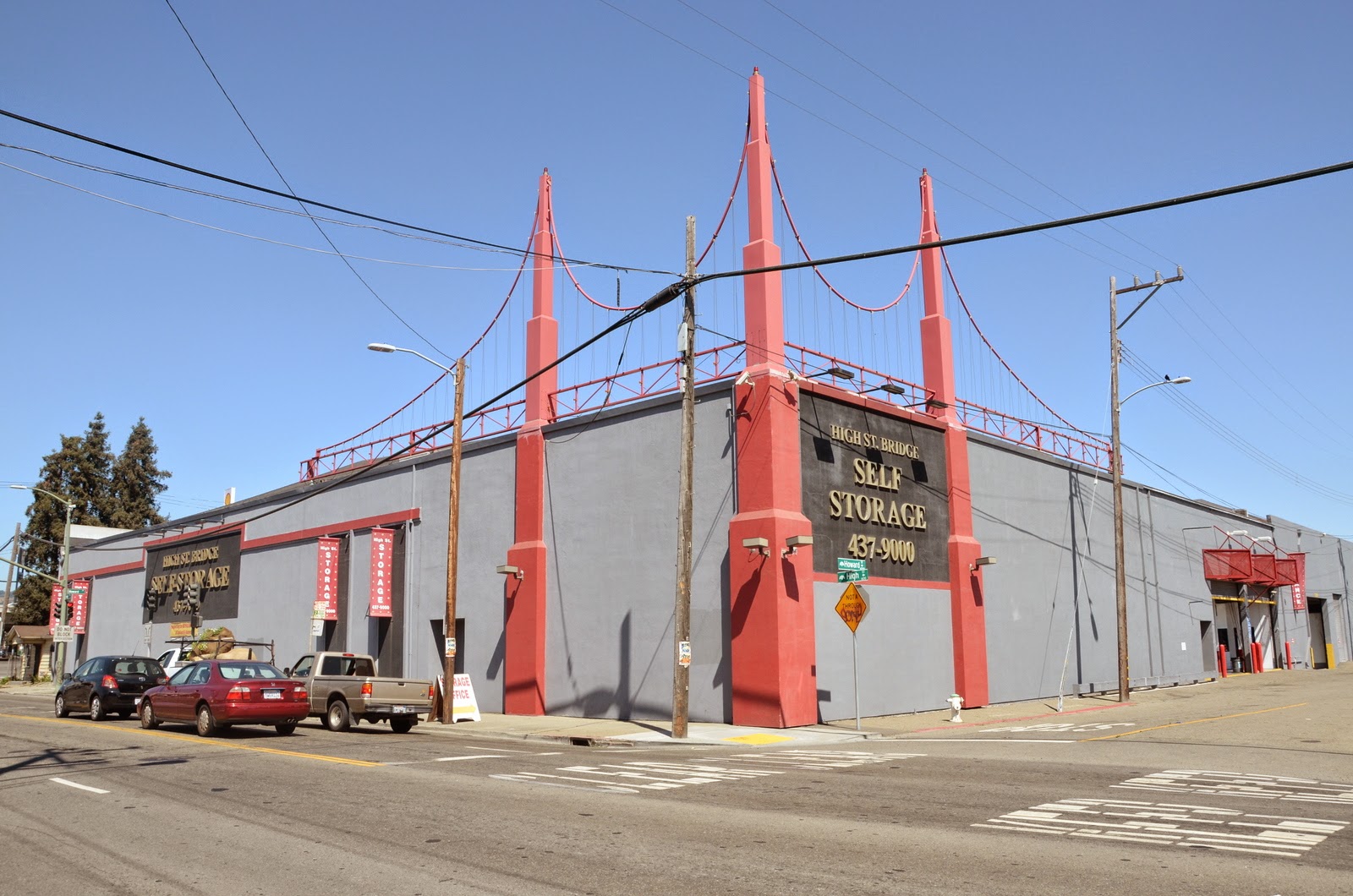 Our Oakland signs High St. Bridge Storage