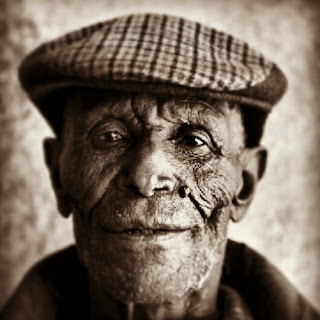 Photograph of old man in Ethiopia by Ethiopian photographer Michael Tsegaye