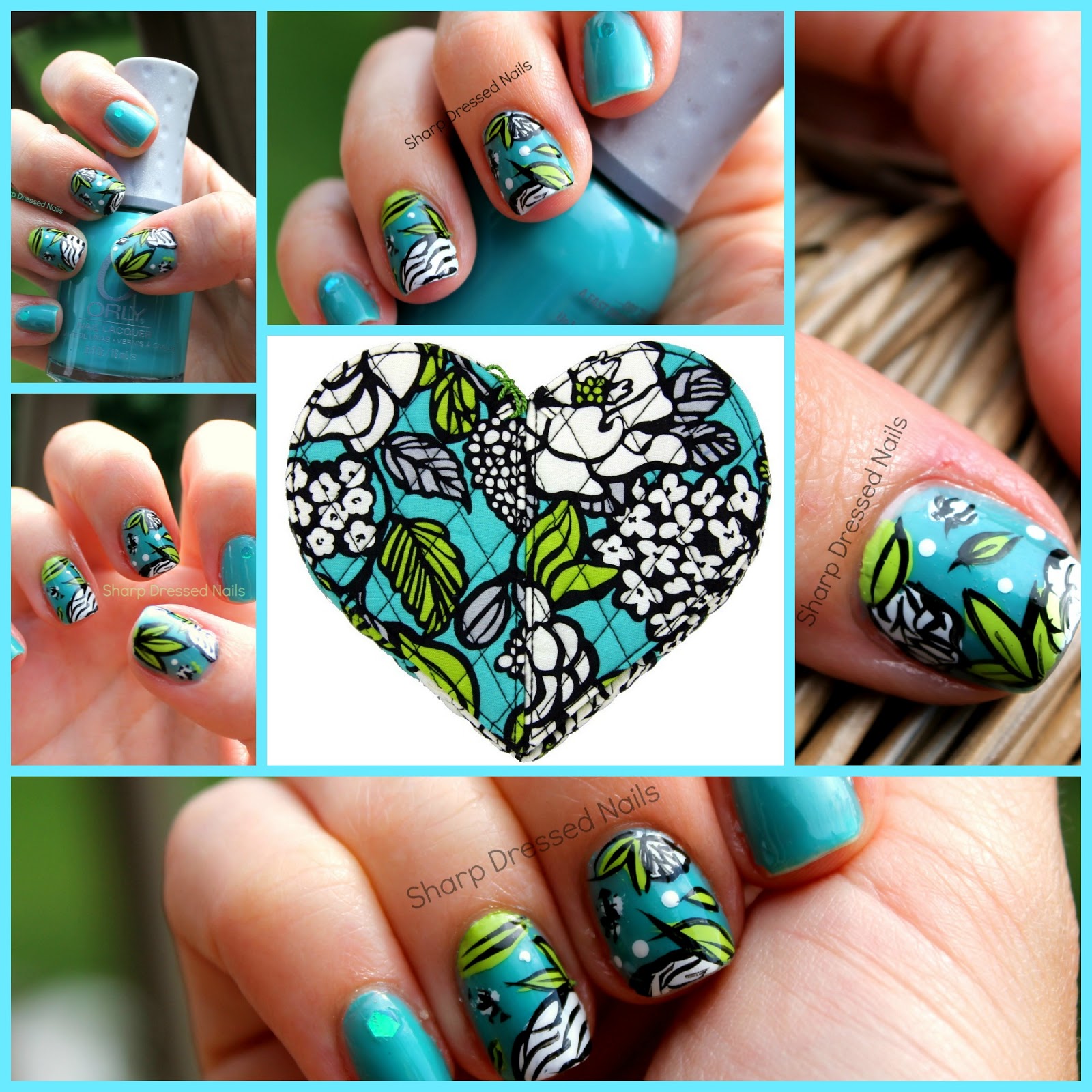 Sharp Dressed Nails Island Blooms Vera Bradley Nails