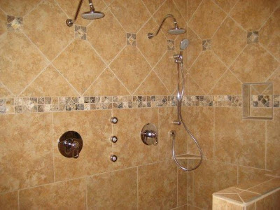 BAÑO GRANDE ESTILO TOSCANA - COCINAS Y BAÑOS: REPOSTEROS ENCIMERAS
